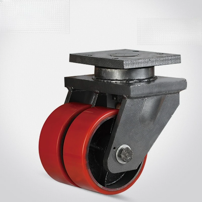 8-Inch double wheel super heavy duty, carrying 5-10 tons of polyurethane universal casters