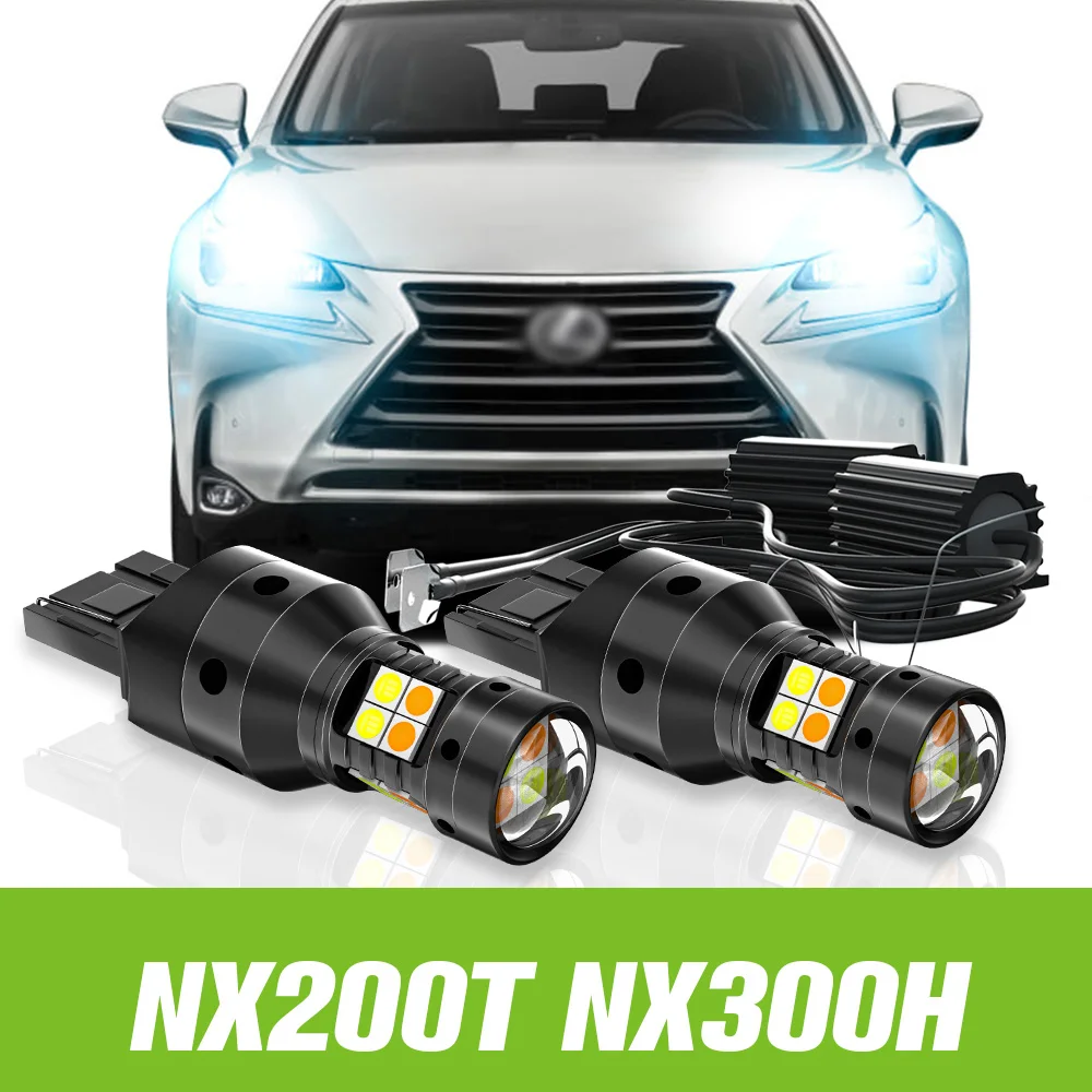 2pcs For Lexus NX200T NX300H Dual Mode LED Turn Signal+Daytime Running Light DRL 2015 2016 2017 Accessories