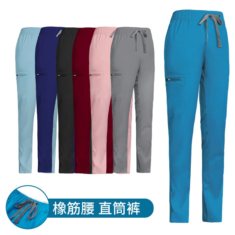 

Hand Washing Clothes, Wide Leg Surgical Blue Doctor Nurse Pants, Men's And Women's Elastic With Drawstring Work Pants