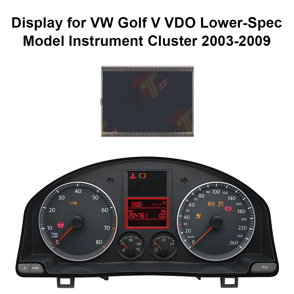 Display Screen LCD for VW Golf Passat Skoda VDO Lower-Spec Model Instrument Cluster With Temperature Indicator