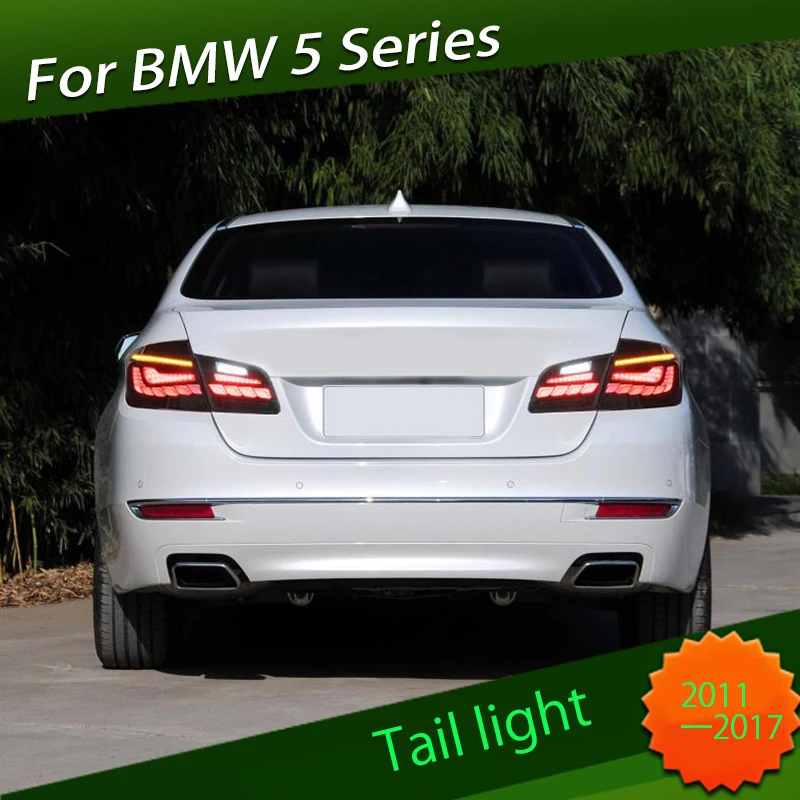 Conjunto de luz trasera adecuado para BMW 5 Series 2011 2012 2013 - 2017 luz trasera LED modificada