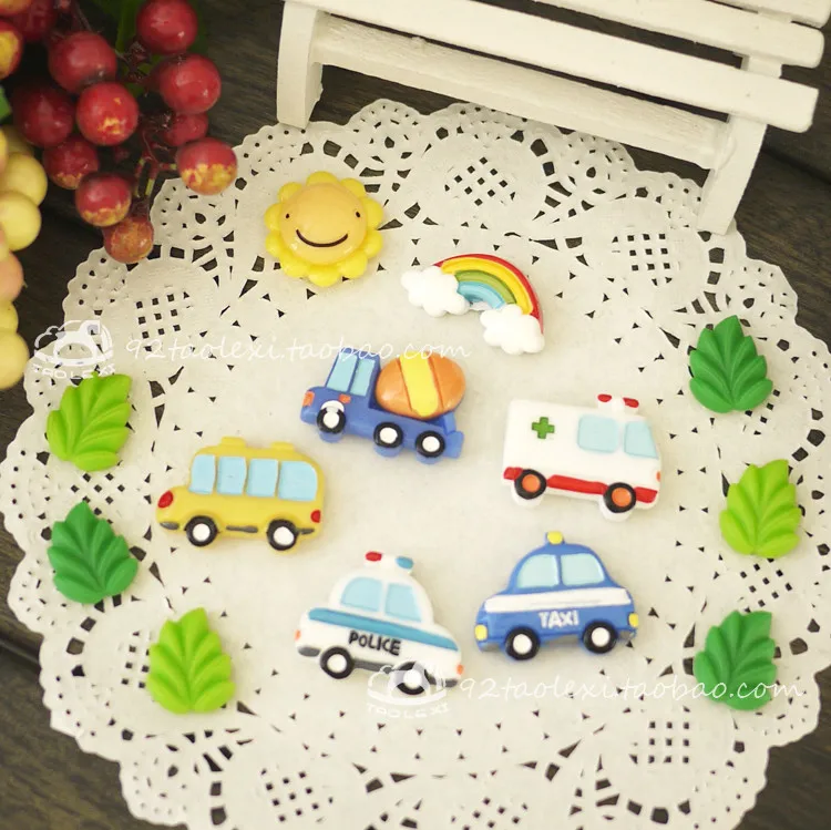 Hot selling resin car sun rainbow leaf plant cartoon refrigerator sticker