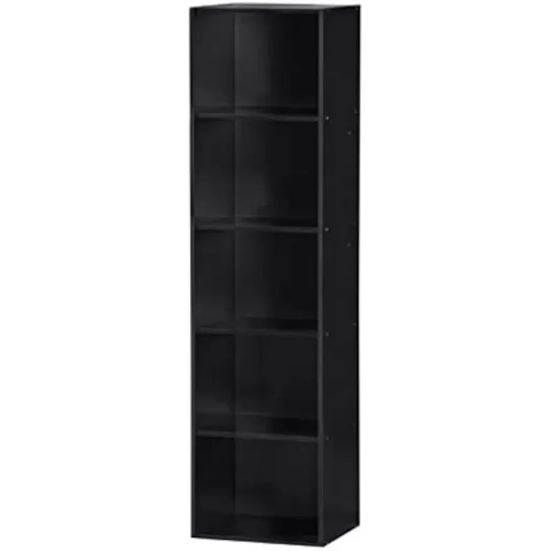 

5 Shelf Bookcase, Black book storage