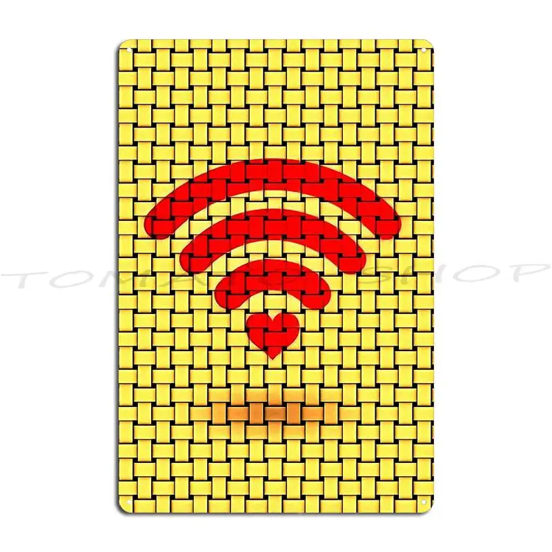 Glowing Wifi Sign Metal Sign Wall Cave Club Personalized Garage printed  Tin Sign Poster
