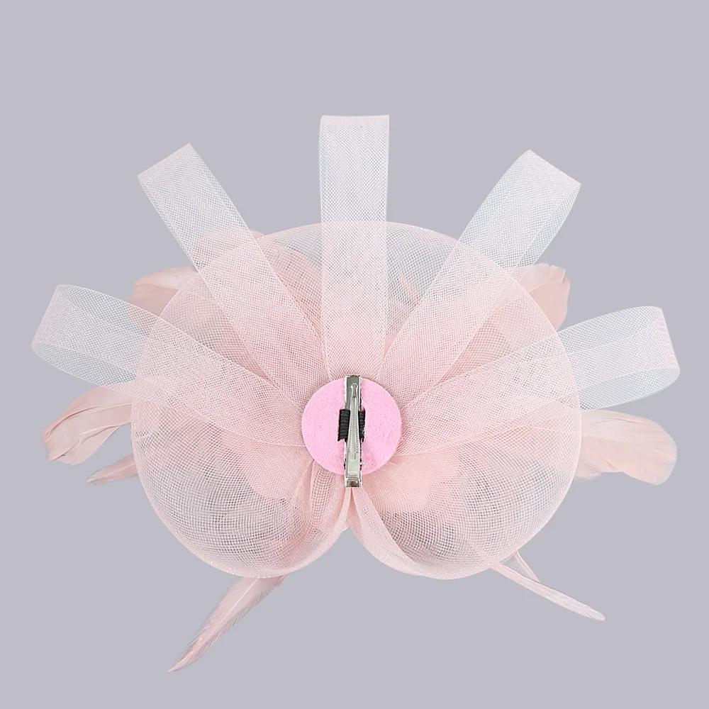 Halloween Christmas Party Feather Headwear accessori per abiti da sposa da sposa accessori per capelli da sposa con filato netto da donna