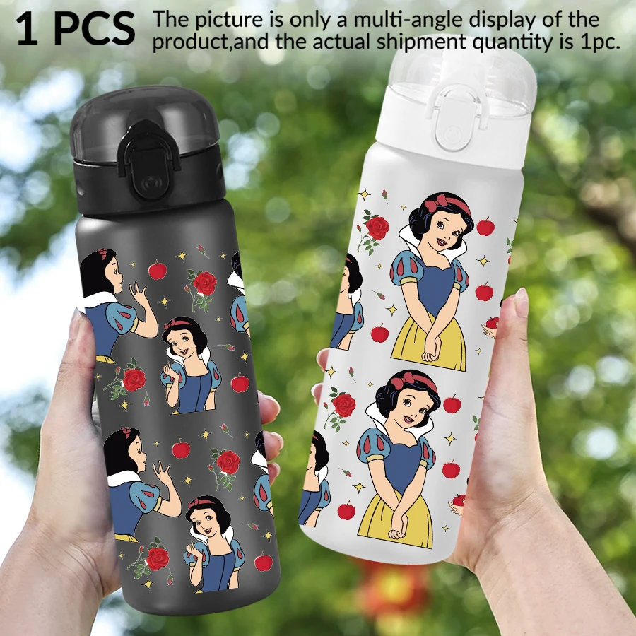 1 pezzo Disney Biancaneve Apple Rose modello bottiglia d'acqua in plastica da 26 once tazza d'acqua per sport all'aria aperta regalo di compleanno/retro a scuola