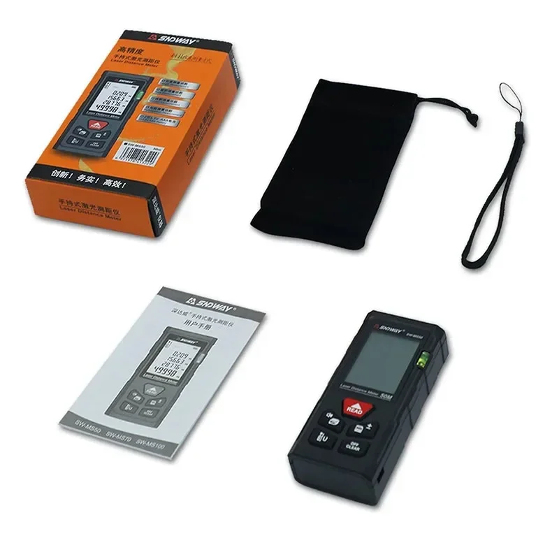 SNDorganites Distancemètre Laser Numérique Professionnel Télémètre Laser Mètre Mini Télémètre Laser Trena Outil De Mesure SW-MS50