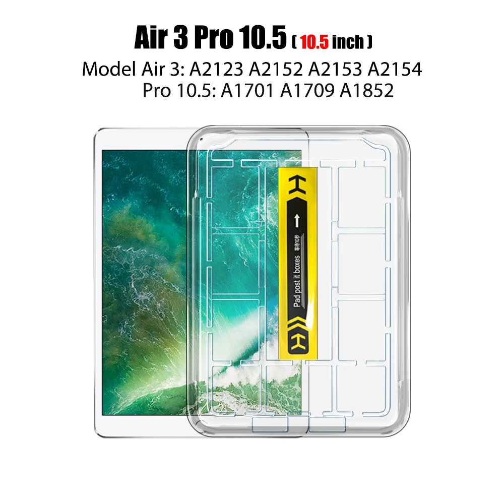 Gehärtetes Glas Displayschutzfolie für iPad Air 11 13 M4 M3 M2 Pro 11 13 M5 12.9 11. Gen. A16 10. Gen. 9. Gen. 8. Gen. 7. Gen. Air 5 4 3 10.2 10.5