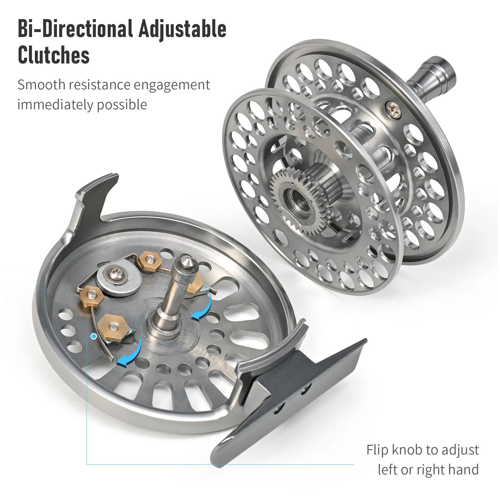 ART Aluminum Alloy CNC High Lightweight Fly Fishing Reel 65/75/85/95 Specifications