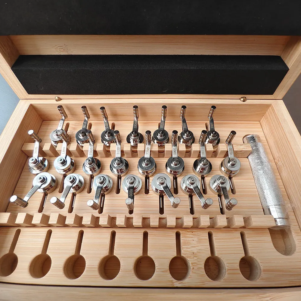 23 In 1 Stainless Steel Mainspring Winder Set Fit for NH35 3135 2824 4130 240 2450 899 3120 Movement With Separate Handle Sets