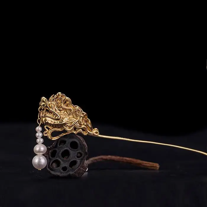 Women's Hanfu Jewelry Pan Hair Tassel Palace National Style Ancient Coat Copper Gold-plated Gold-plated Classical  Hairpin