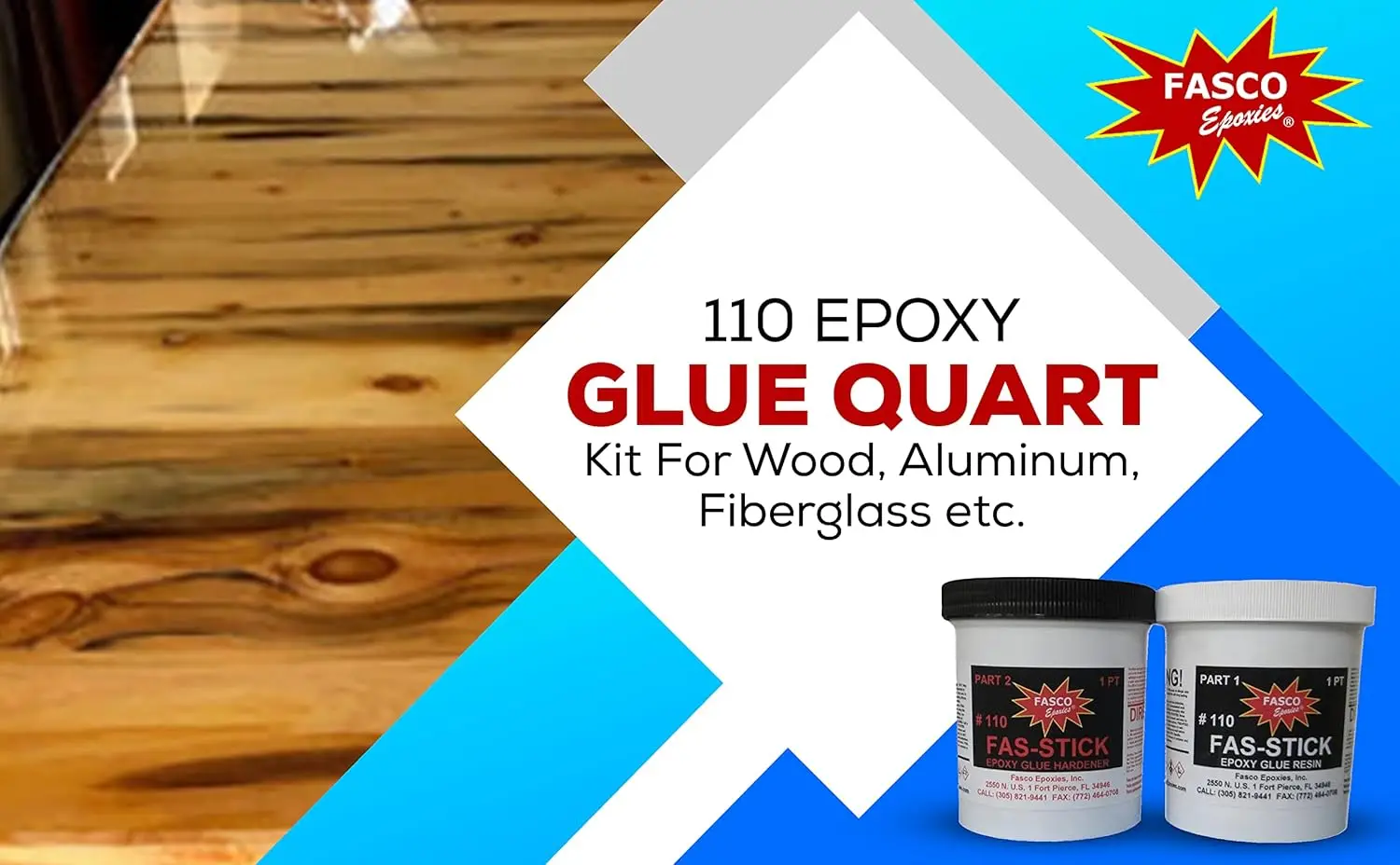 xy Glue Gallon Kit (Wood, Aluminum, Fiberglass)