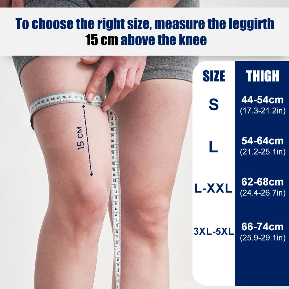 1Pair Thigh Compression Sleeve Brace Support Compression Recovery Thigh Wrap Pain Relief for Sore Hamstring Quad Sweat Men Women