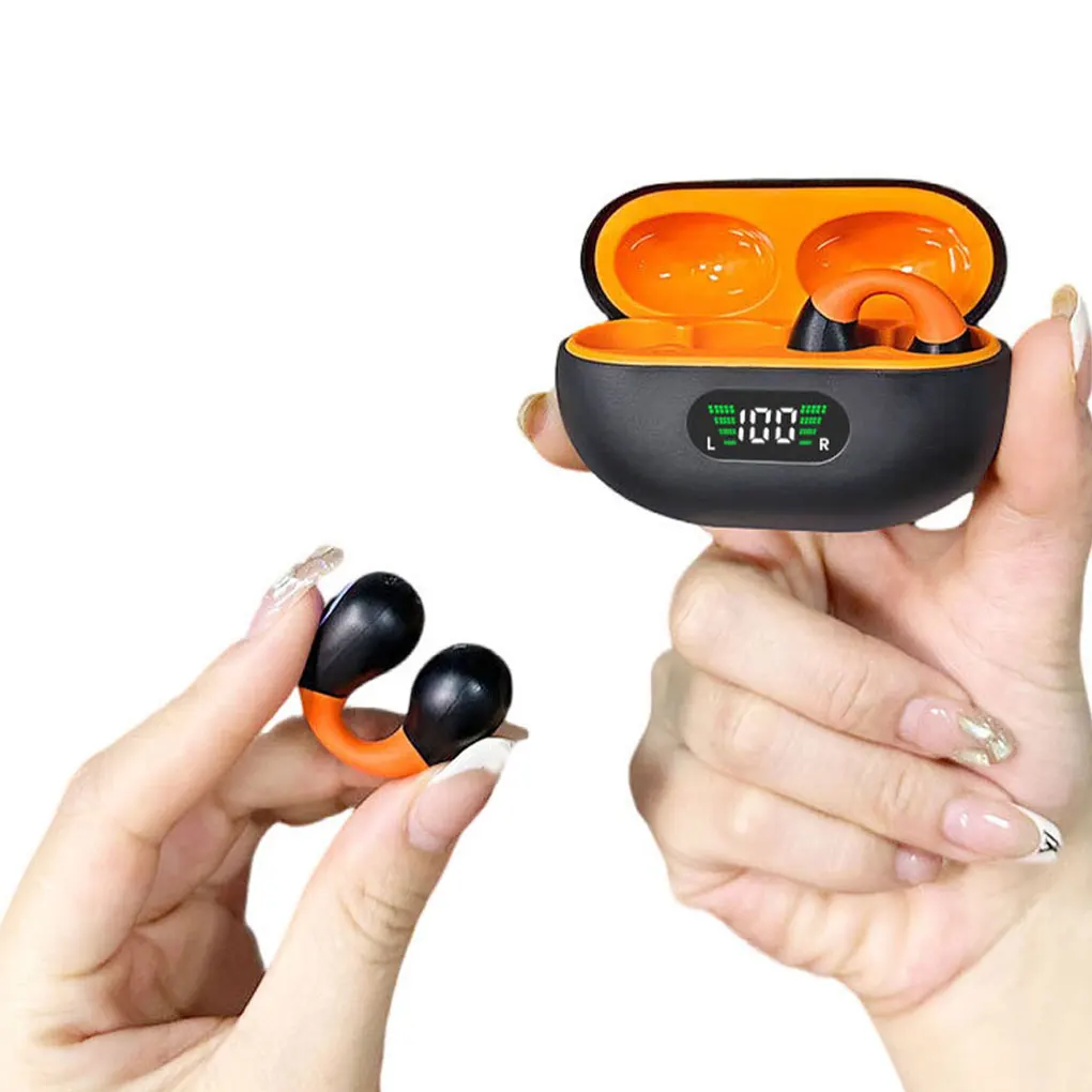 

Наушники с открытым ухом ENC, беспроводные наушники Bluetooth5.4 с цифровым дисплеем, водонепроницаемые наушники с шумоподавлением и микрофоном