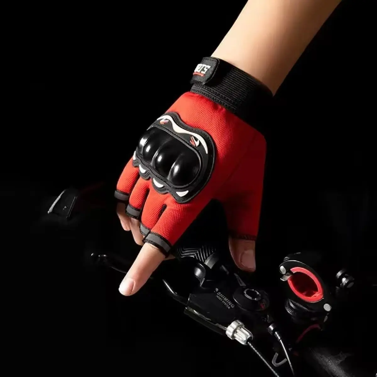 Men Half Finger Gloves Slip Rresistant Wear-resistant Racing Off-road Shatterproof Breathable Motorcycle Bicycle Tactical Glove