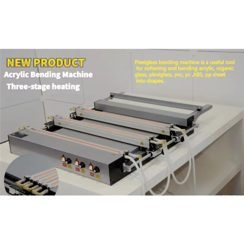 Nueva llegada 52 "1300mm tres moldes plexiglás PVC plástico acrílico hoja calefacción dobladora máquina