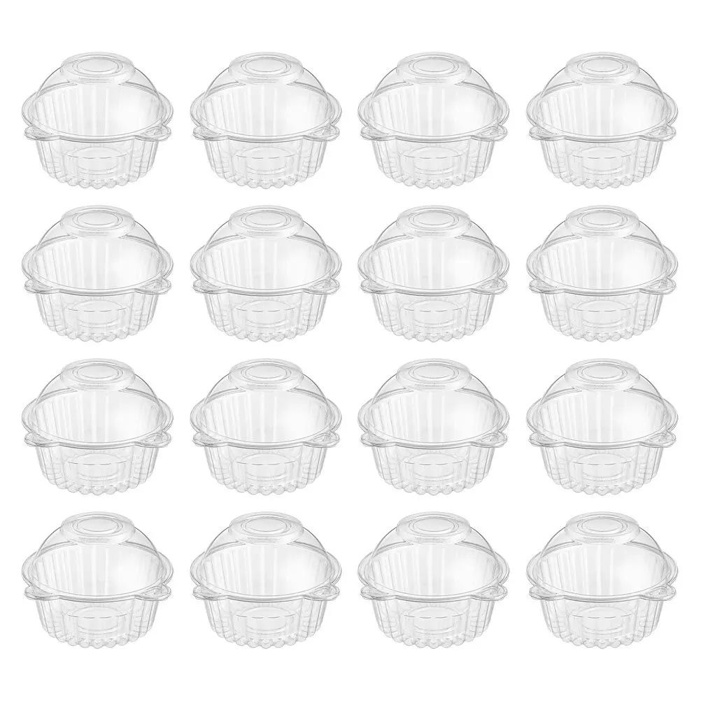 60pcs Cake Boxes Transparent Dessert Packing Containers Baking Cake Case Pastry Storage Box Disposable Mousse Ball Fruit
