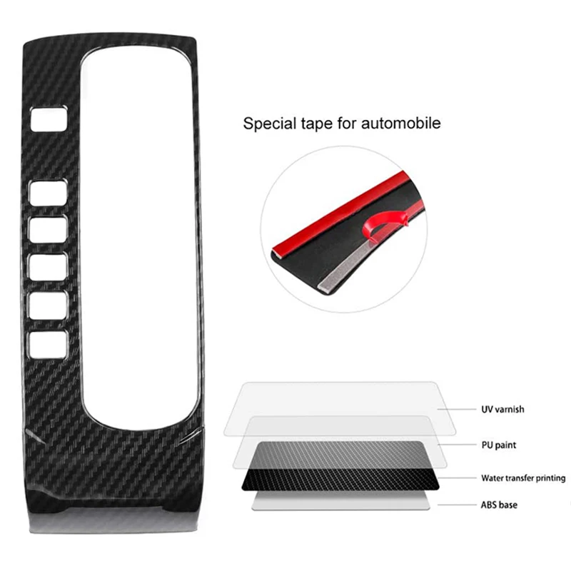 For 10th Gen Civic ABS Plastic Gear Panel Shift Box Decoration Cover Trim Interior Carbon Fiber Style Automatic Transmission