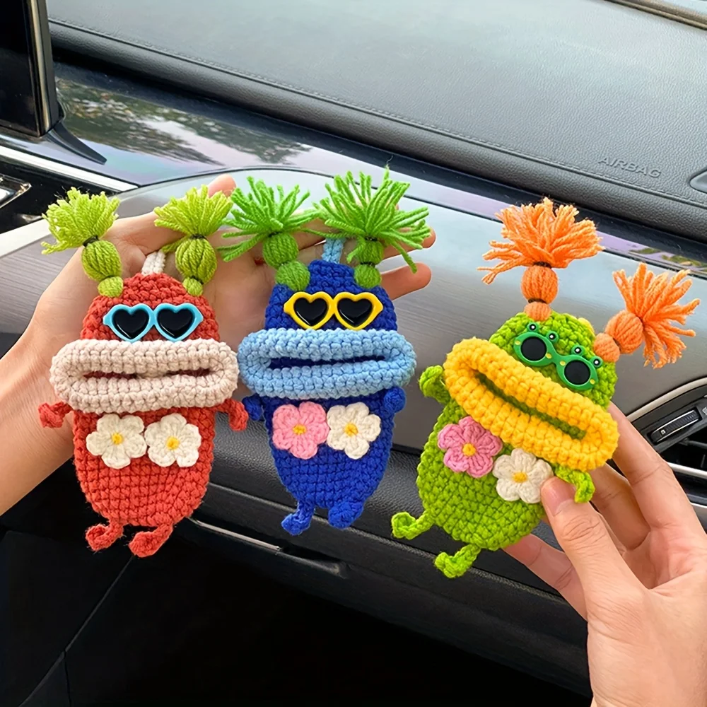 Car Key Case, Funny and Interesting Key Case Bag, Women's Special Knitted Key Case