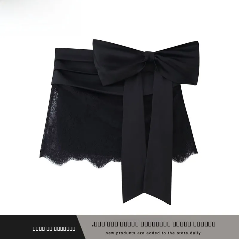 

Модная кружевная юбка с узлом, женские лоскутные юбки с высокой талией, осень-зима, Новое поступление ZR Sle Ci для поездок на работу