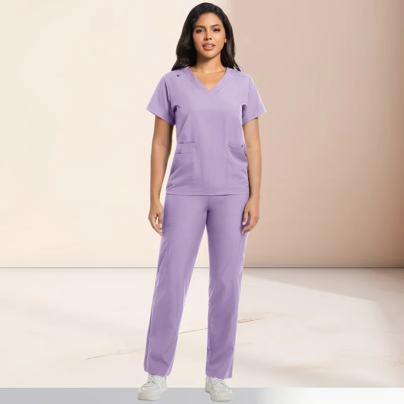 High-quality Clinical Uniform Pharmacy Sanitary Dentist Workwear Medical Surgical Uniform Unisex Nursing Clothes Nurse Scrub Set