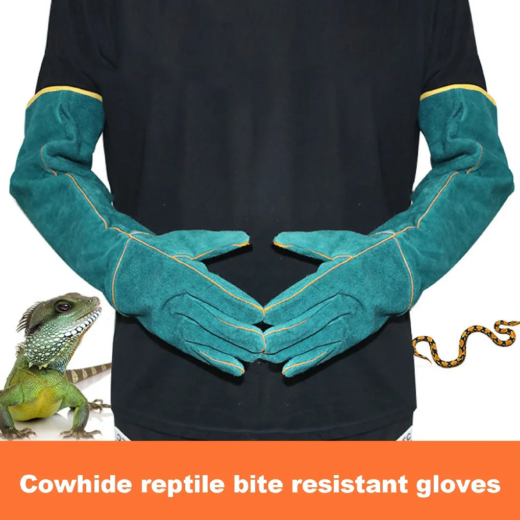

Pet Anti-Bite Safety Gloves Beekeeping Gloves Ultra Long Protective Anti Scratch for Dog Cat Bird Snake Lizard Bathing Training