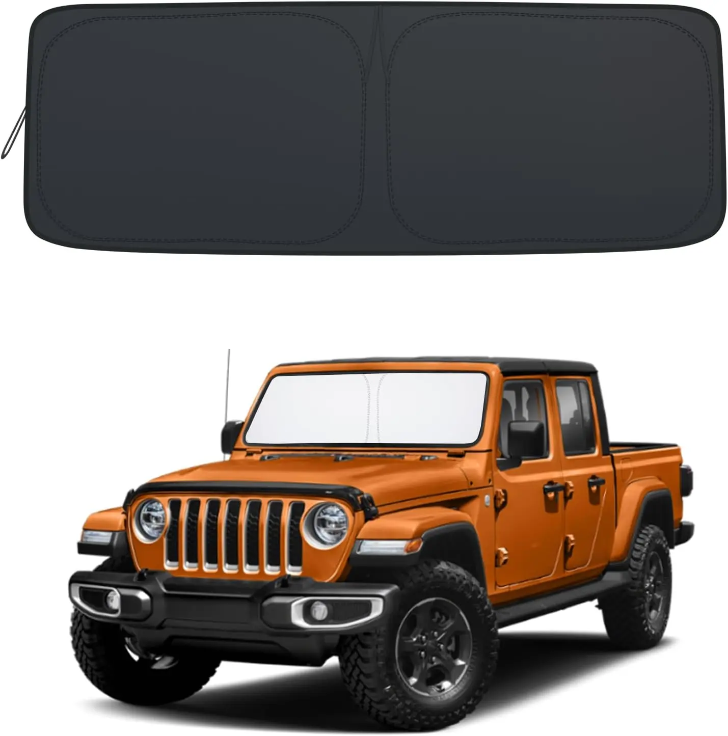 

Солнцезащитный козырек на лобовое стекло, совместимый с блоками Jeep Wrangler JL/JLU 2018-2022, 2023 2024, 2025 Jeep Gladiator JT, UV