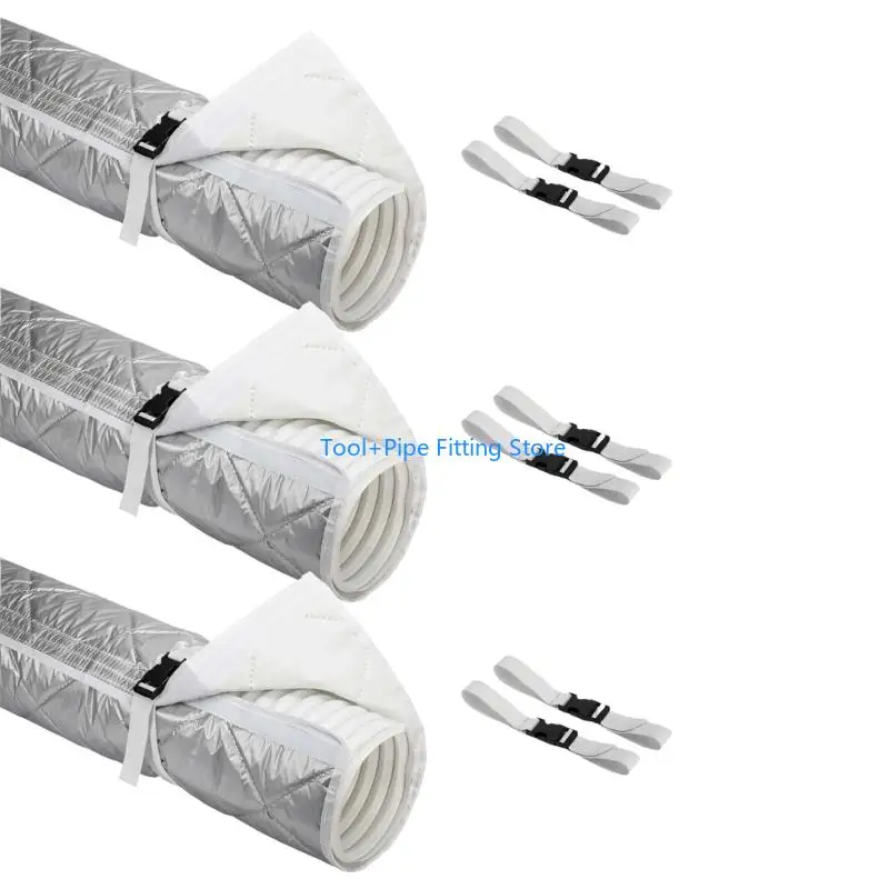 F92B AC Exhaust Hose Wrap Cover with Adjustable Straps for Portable Unit Setups