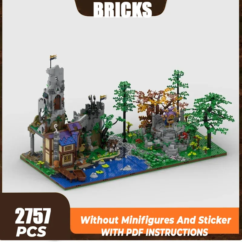 Popular Game Model Moc Building Bricks Medieval Forest Castle Technology Modular Blocks Gifts Christmas Toys DIY Sets Assembly