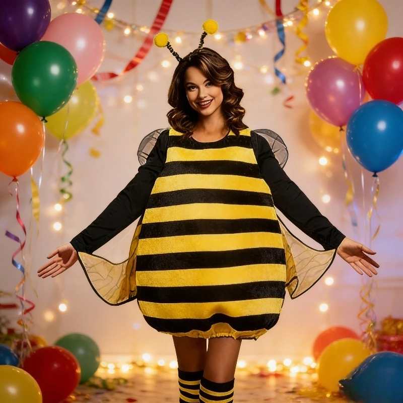 

Костюм для косплея в виде пчелы-шмеля для взрослых, для карнавала, вечеринки, выступления, Хэллоуина