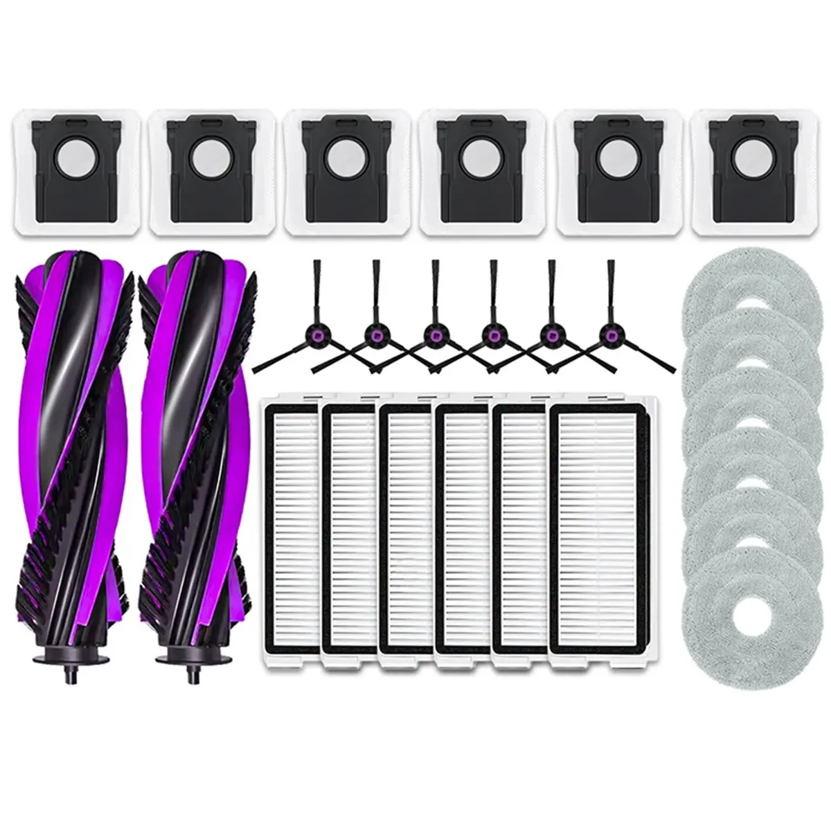 

YDSC For Cecotec Conga X70 Robot Vacuum Parts Main Roller Side Brush Dust Bag Filter Mop Cloth Accessories