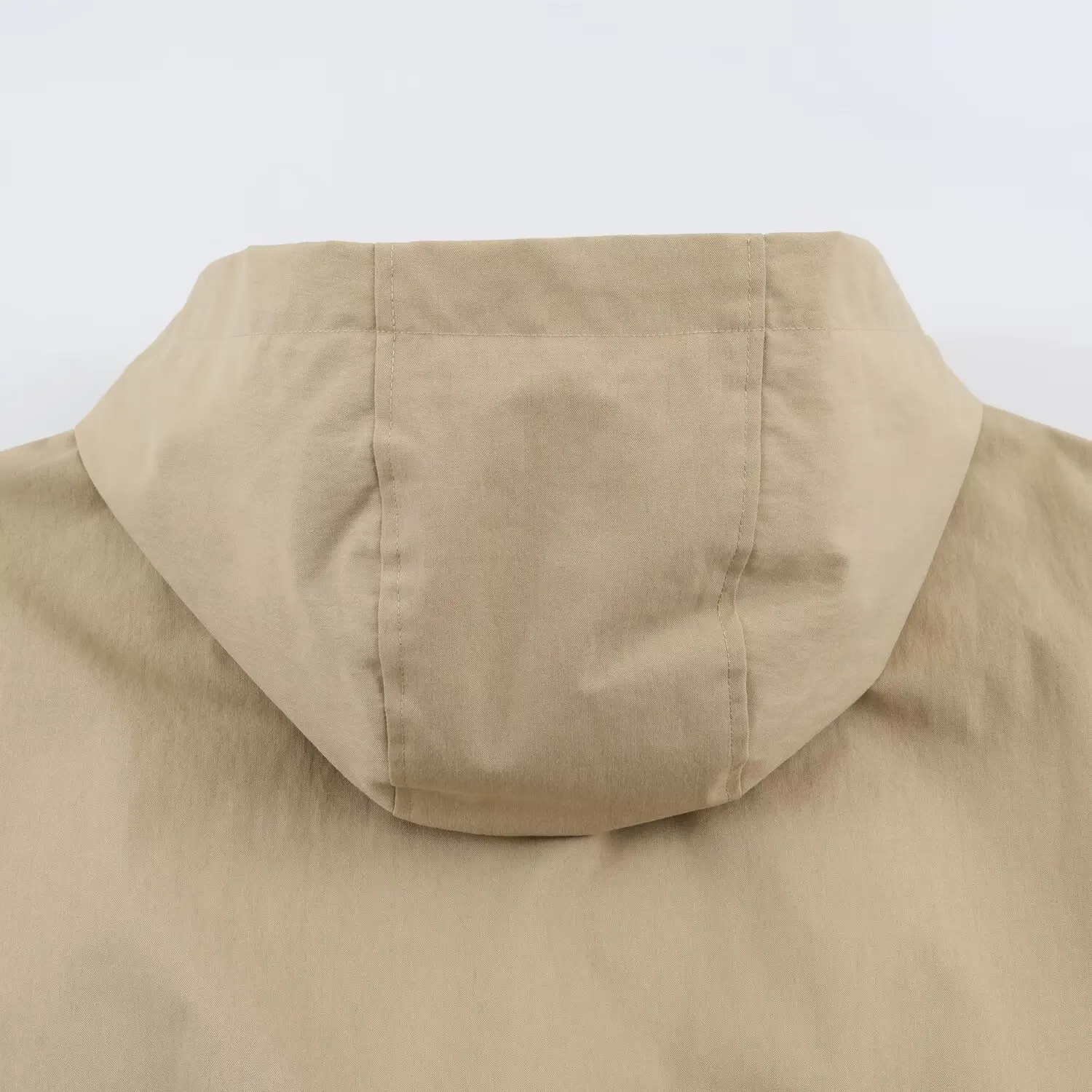 BSAY 2026 Herbst Damen Jacke mit abnehmbarer Kapuze, Revers, Reißverschluss, Kordelzug am Saum, kariertem Futter, lockerem Schnitt, langen Ärmeln, Business-Casual-Oberbekleidung – Detail 8