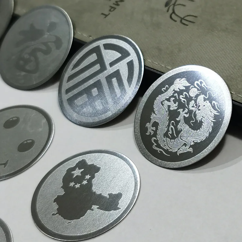 100pcs 35mm Laser Pattern Metal Plate Disk Iron Sheet For Magnetic Car Phone Stand Holders