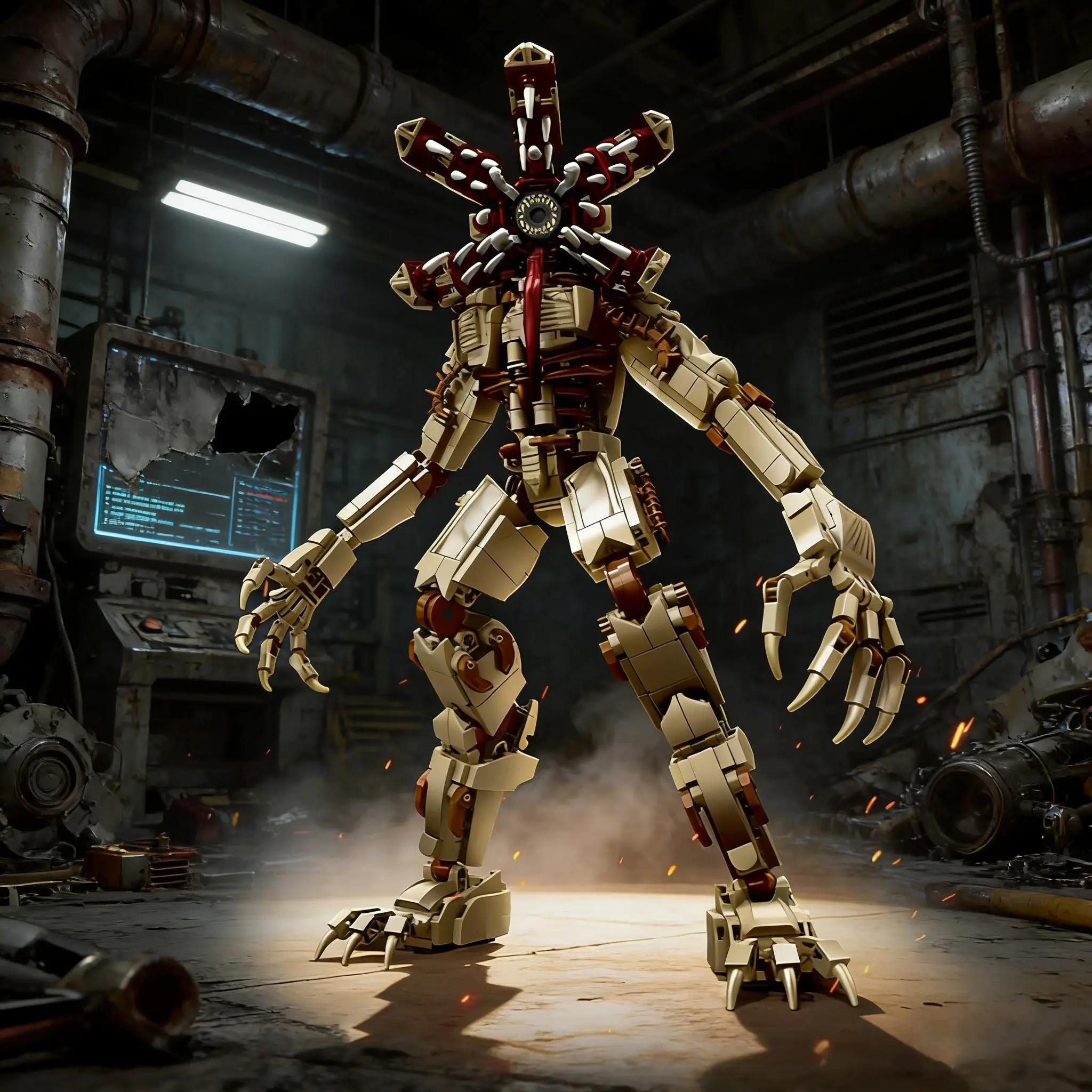 

New Demon Dog Demogorgon Carnivorous Plant Model Building Blocks Sci-Fi Thriller TV Play Monster Bricks Assembly Toys Kids Gifts