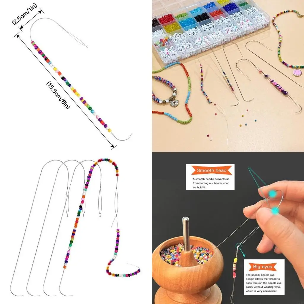  Big Eye Beading Needle Set for  Beads Jewellery Making Embroidery Needle