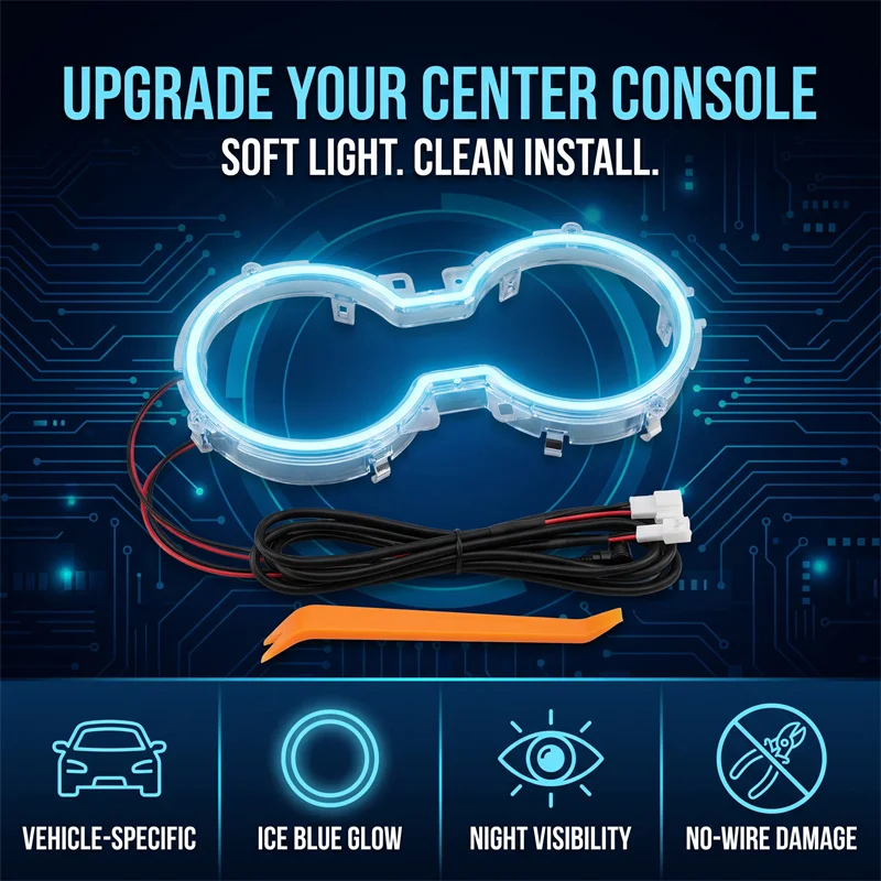 2018-23 Camry LED Cup Holder Lights Transform Car Interior Ambiance