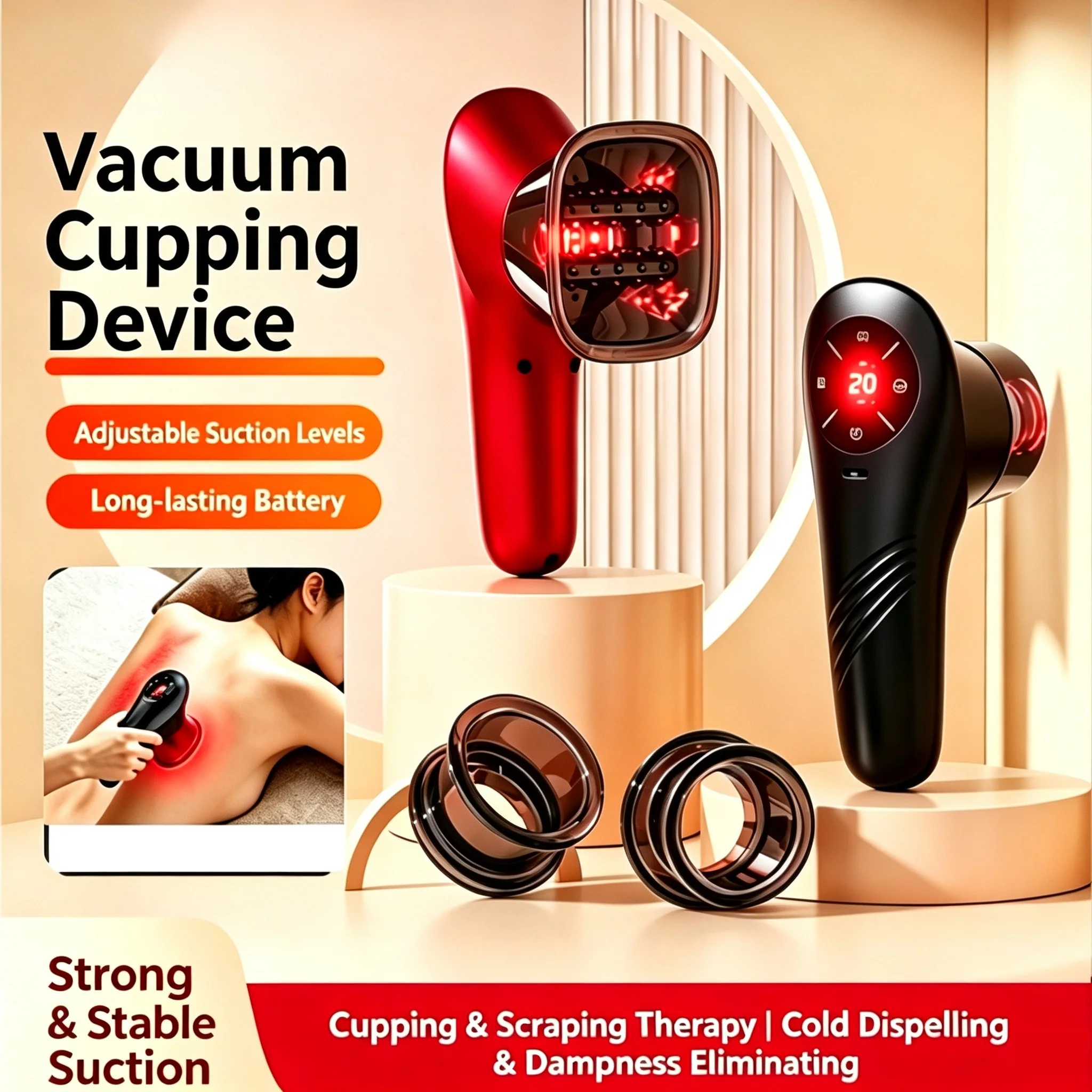Electric Cupping Kit Roller Rolling Massager Household Full‑body Back Multifunctional Scraping Apparatus Fat Burning Slimming