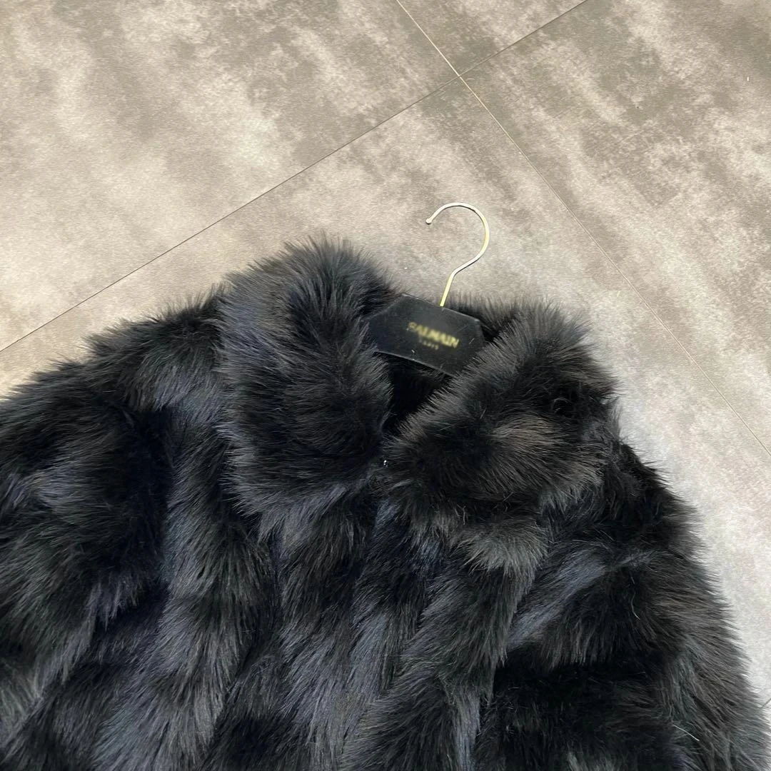 Women Fur Coat 2024 Winter New Jacket Black Warm Clothing