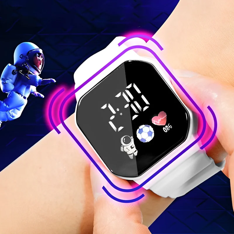 Children's LED Digital Watch Boy Girl Sport Waterproof Smart Watches Silicone Strap Electronic Wristwatches Multifunction Clock