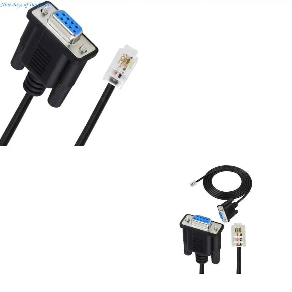 

DB9 to RJ9 4P4C Plug RS232 Converters Serial Communication Cable E65A