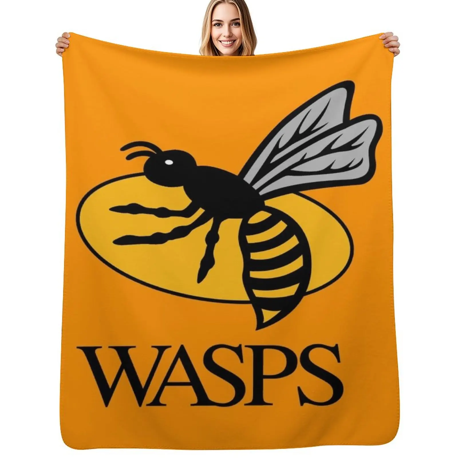 

The Wasps Rugby Throw Blanket anime Sofas heavy to sleep Custom Blankets