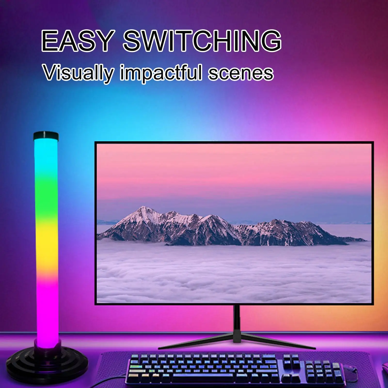 

RGB-бар, синхронизация музыки, окружающая лампа, декор, голосовое управление, умная световая панель для домашнего кинотеатра, компьютерный стол, потоковая передача в спальне