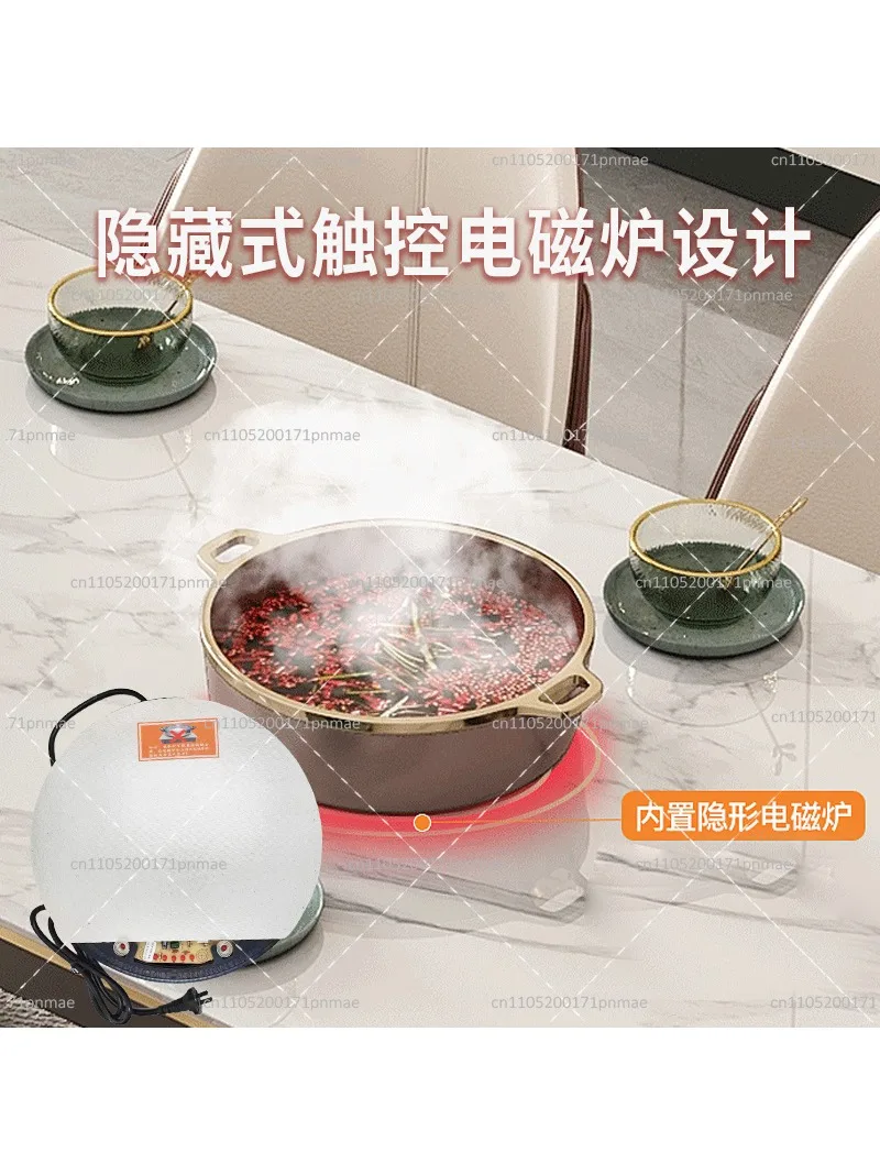 Hidden Induction Cooker Invisible Embedded Hot Pot Dining Table Household Concealed Electromagnetic Cooktop
