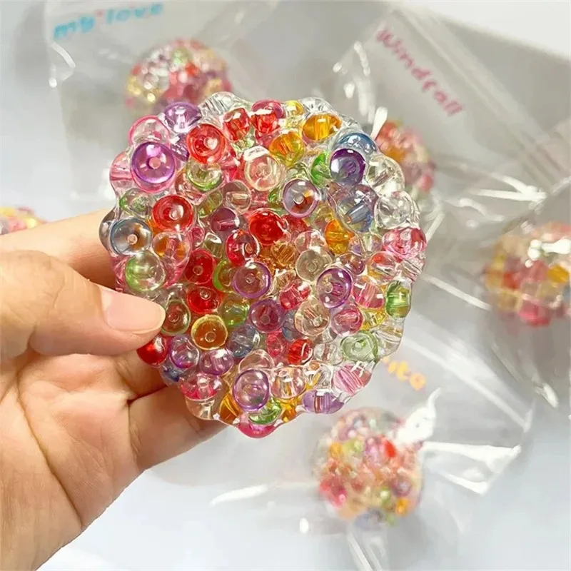Boules Squishy en perles de glace, 1 pièce, jouet anti-Stress, jouets sensoriels Super doux pour enfants et adultes, Relaxation de l'anxiété, cadeau à presser