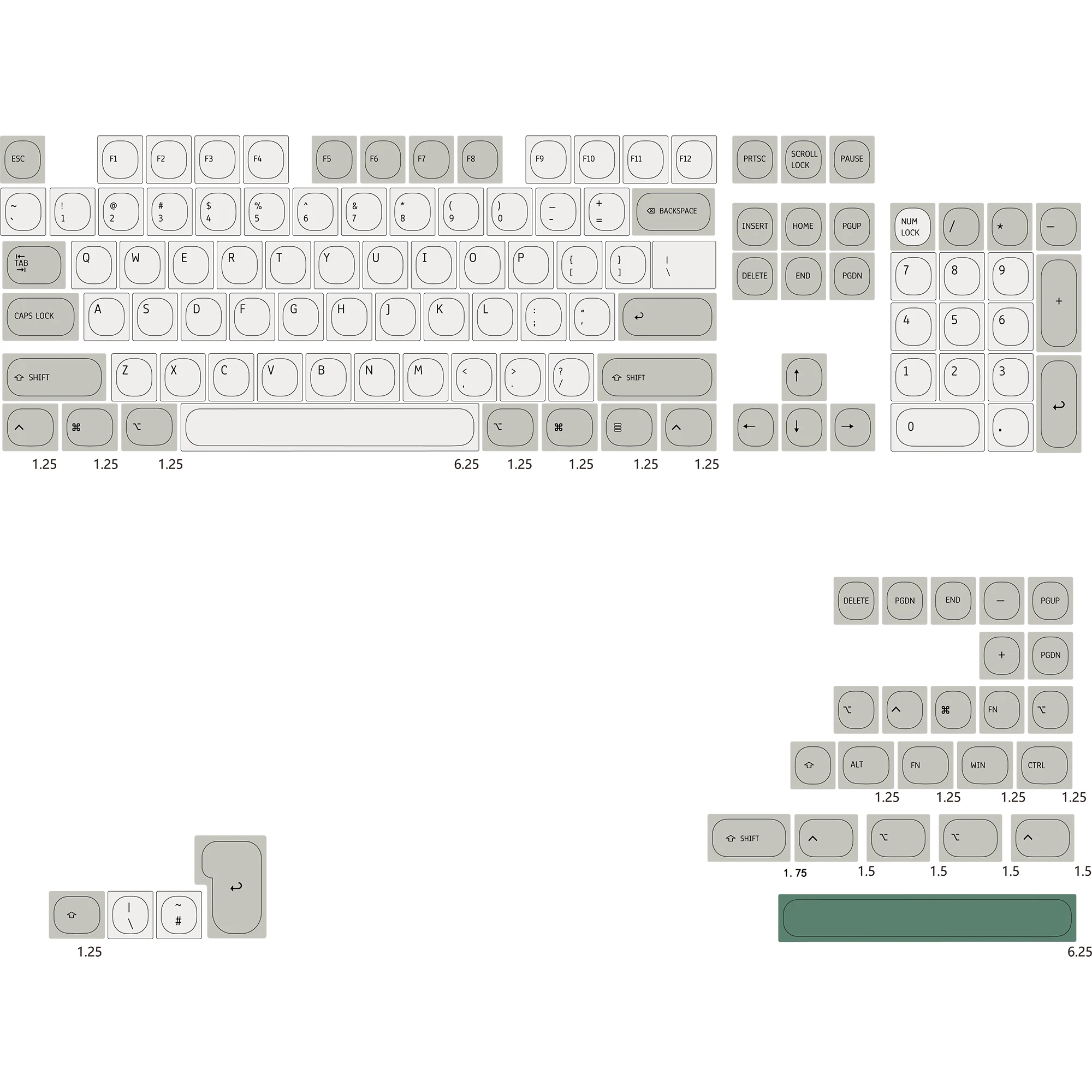 Apple Keycaps Pbt Materiaal Retro Design Jma Mac Key Caps Ma Profiel Voor Mechanisch Toetsenbord Mx Switch/Magnetic Wooting Switch 75