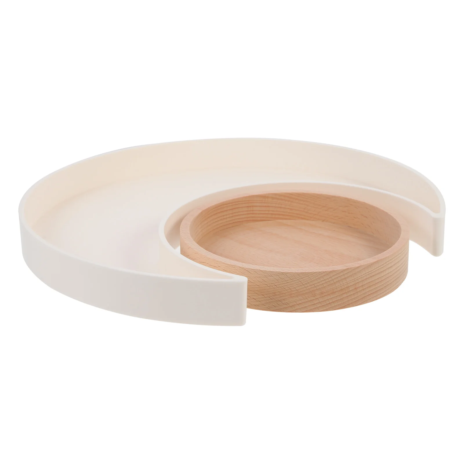 

1 set Wooden Moon Night Practical Jewelry Jewelry Tray Storage Home Decor Trinket Dish Stand