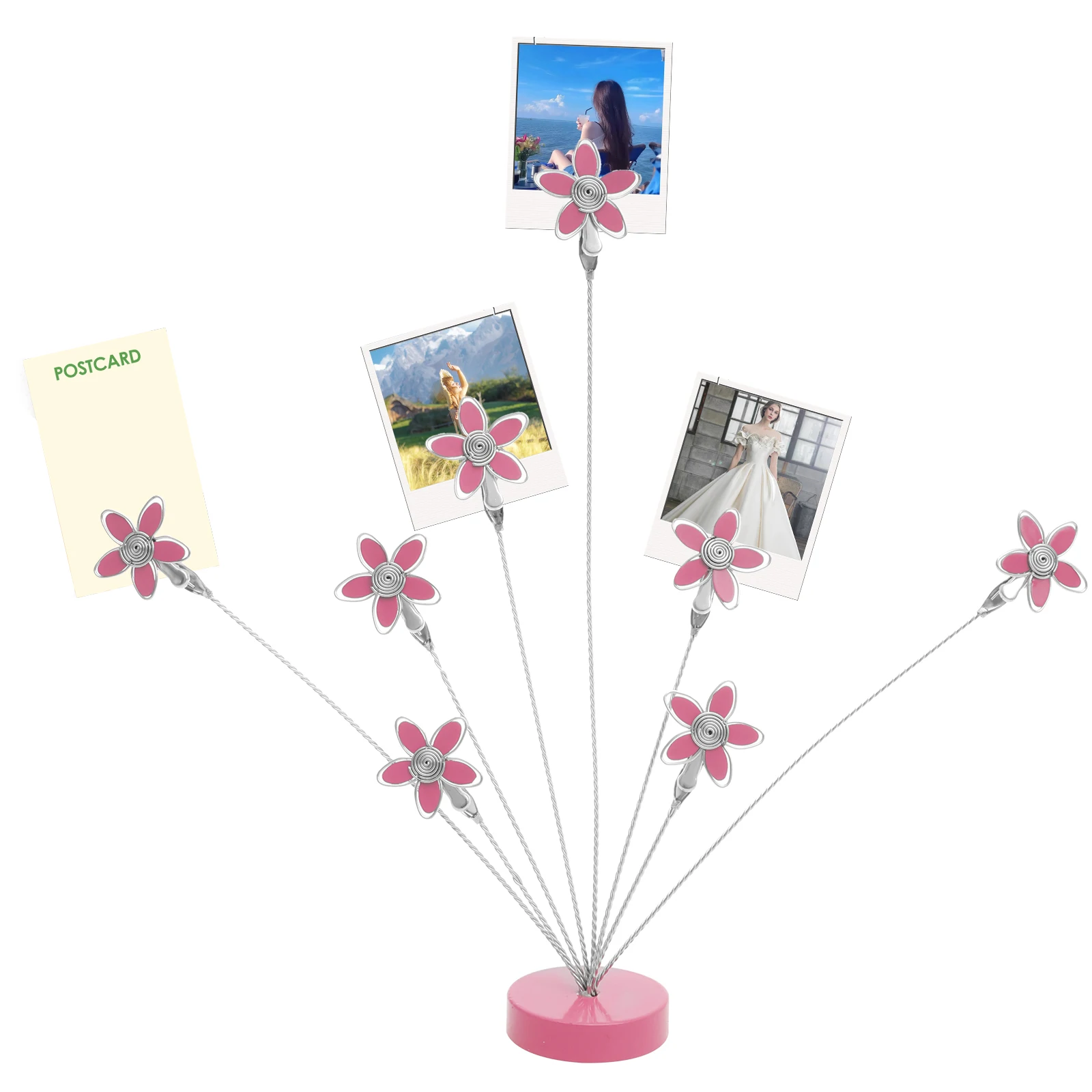 

8 Branches Photo Tree Holder Clip Creative Metal Note Holder Adjustable Branch Picture Stand for Memo Paper Note Wedding Decor