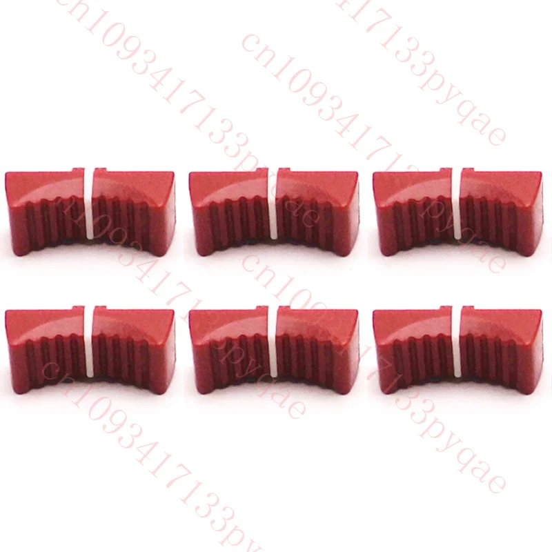 6pcs Slide Fader Knob Cap For YAMAHA MG166CX-USB MG206C hole 4MM(Red)