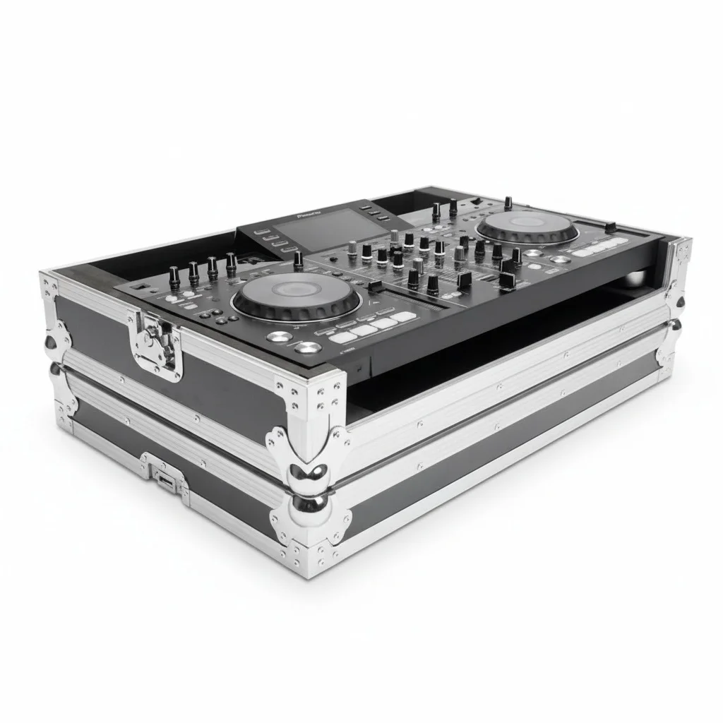 

Aluminum MDF Flight Case, 60x40x20cm/600x400x200mm Waterproof Road Case, Heavy Duty Dustproof Storage Box for Outdoor Storage