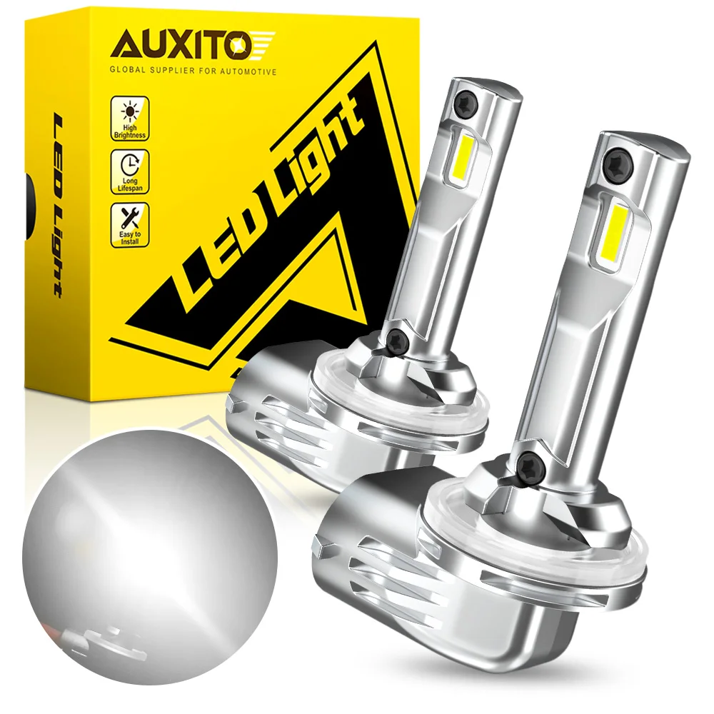 AUXITO 2X 880 881 LED Bulb Fog Light Canbus H27 LED Fog Lights 12V DRL Super Btight Plug and Play Car Driving Lamp Non-Polarity